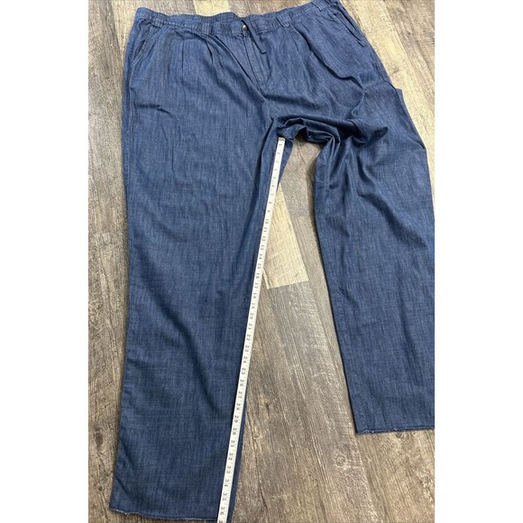 KingSize Men's 4XLB 38 Big Pants Blue Elastic WaistPockets Button Zipper - Picture 9 of 10